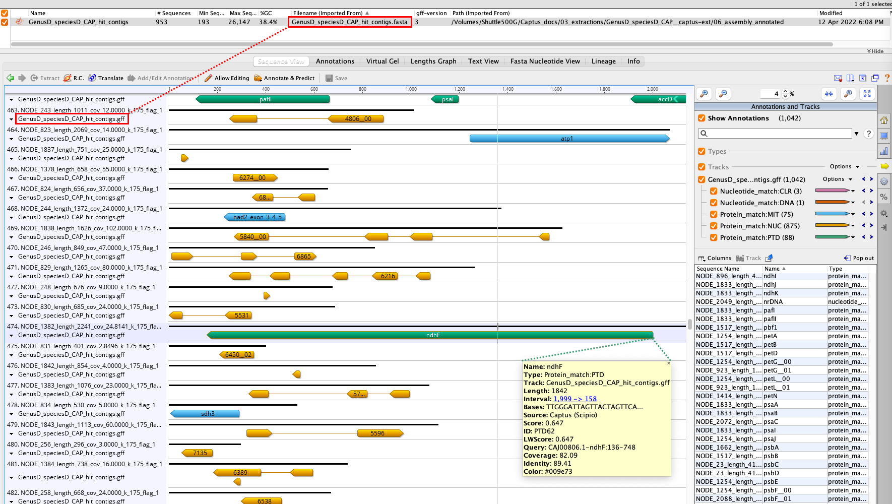 Assembly annotated